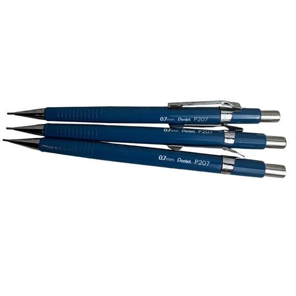 PENTE Mechanical Drafting Pencil 0.7 mm Blue Barrel P207 Bundle of 3 Lot Japan - Picture 2 of 7